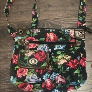 floral/flowery crossbody purse